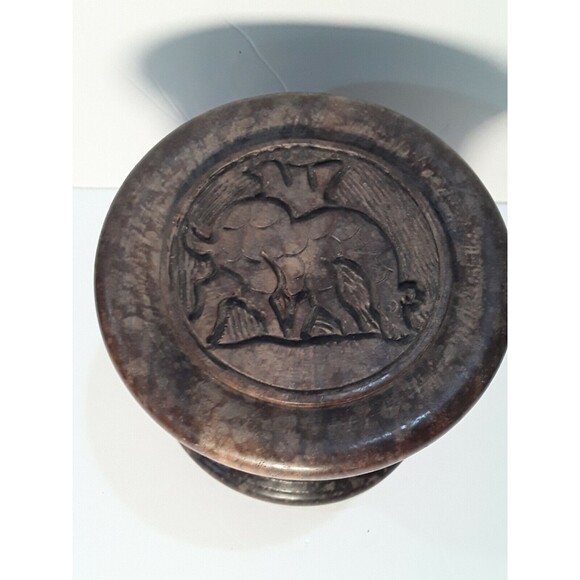 Drink Coaster Set,Wood Carved Set with Holder. African Animal Theme 7 Piece - Picture 2 of 11